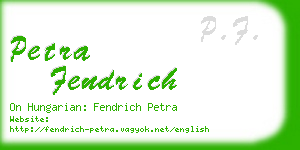 petra fendrich business card